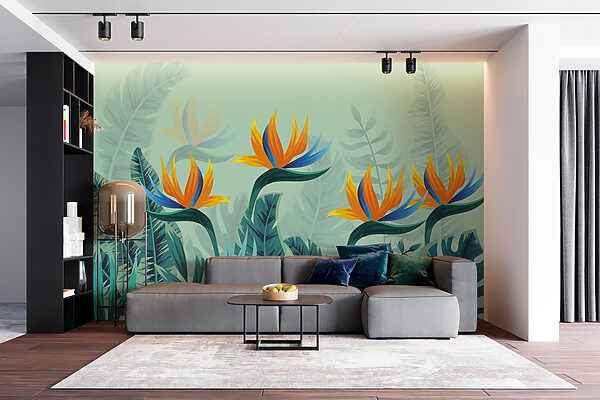 Groupe de fleurs et de feuilles Groupe de fleurs et de feuilles