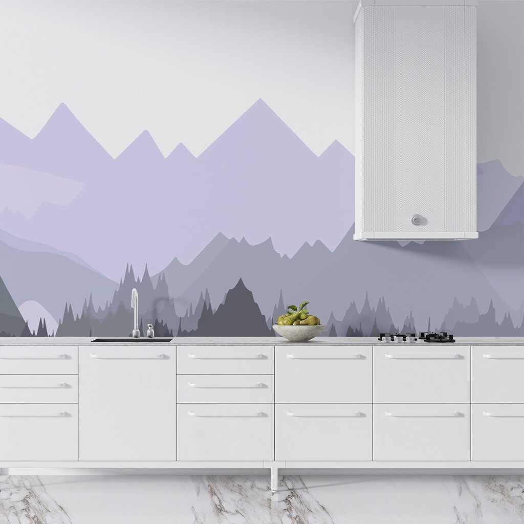 Mountain range with trees Mountain range with trees