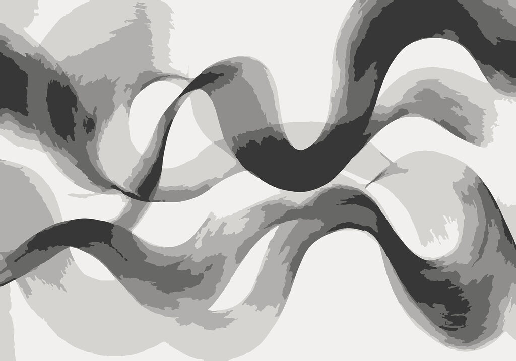 Lignes tourbillonnantes grises et blanches Lignes tourbillonnantes grises et blanches