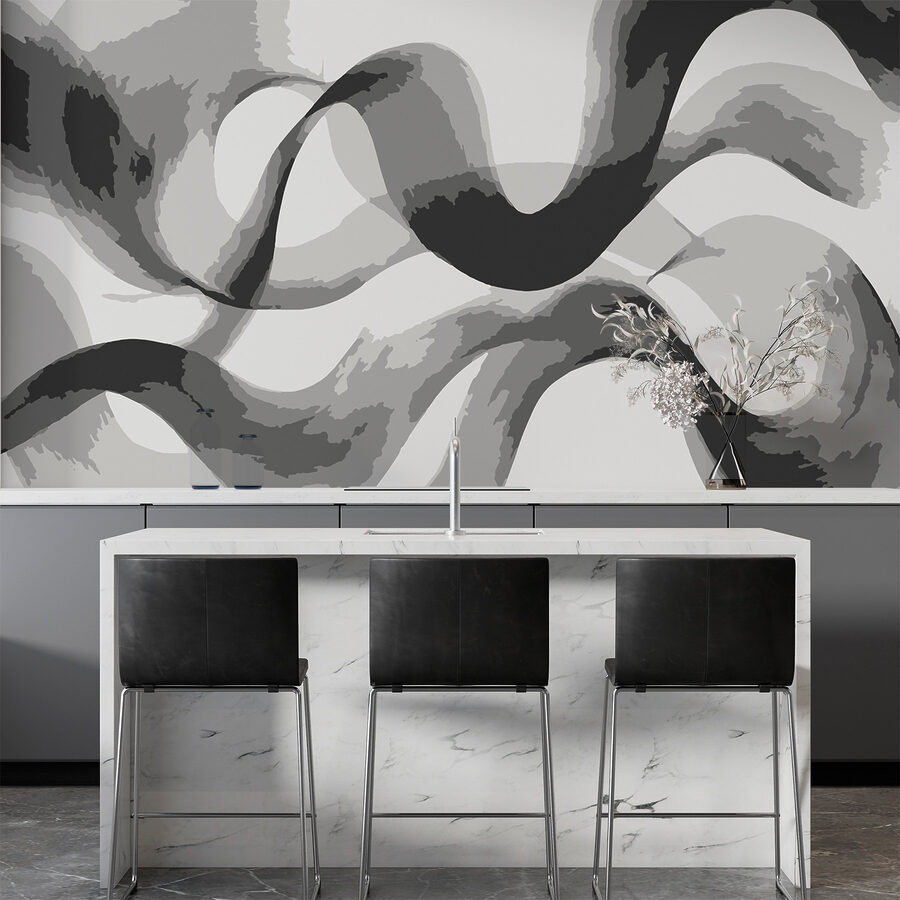 Lignes tourbillonnantes grises et blanches Lignes tourbillonnantes grises et blanches