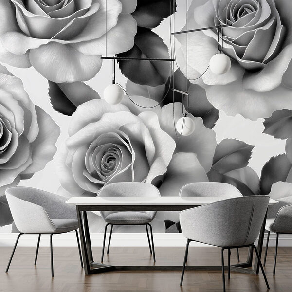 Groupe de roses avec feuilles Groupe de roses avec feuilles