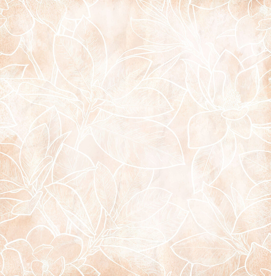Dessin de fleurs au trait blanc