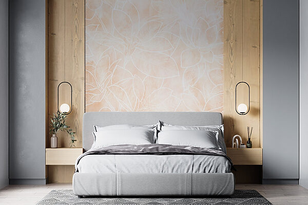 Dessin de fleurs au trait blanc Dessin de fleurs au trait blanc