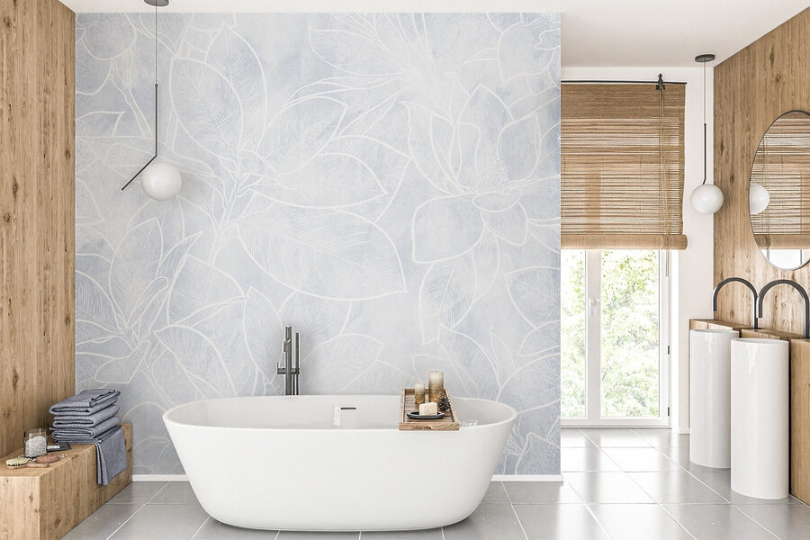 Motif floral blanc sur fond blanc Motif floral blanc sur fond blanc