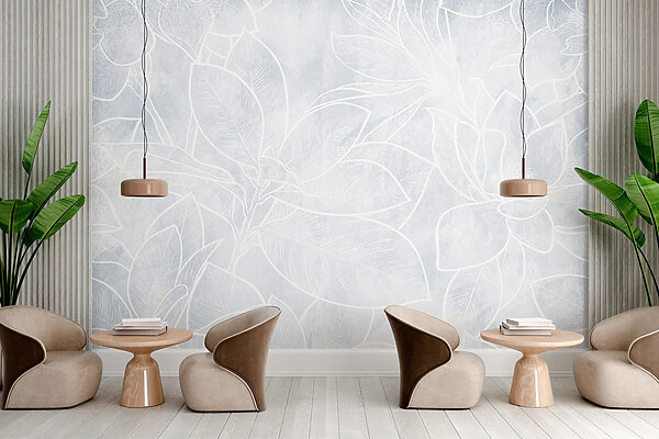 Motif floral blanc sur fond blanc Motif floral blanc sur fond blanc