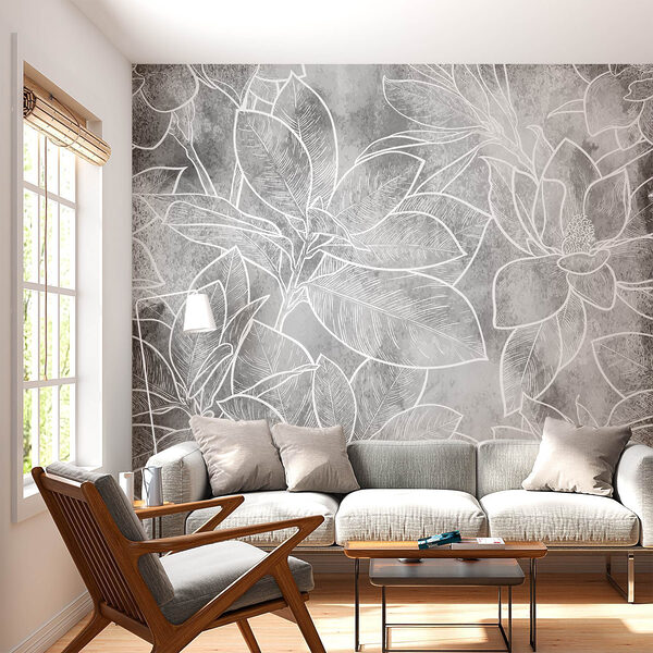 Dessin de fleurs au trait blanc Dessin de fleurs au trait blanc