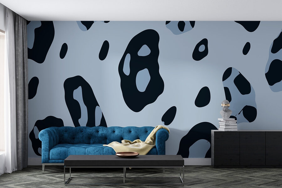 Motif abstrait dans des tons froids.