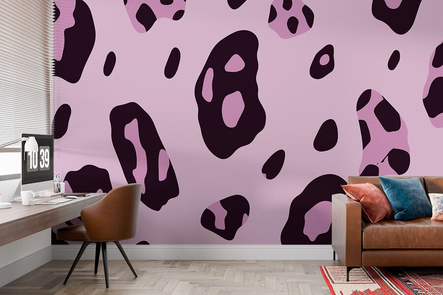 Motif tacheté violet et noir