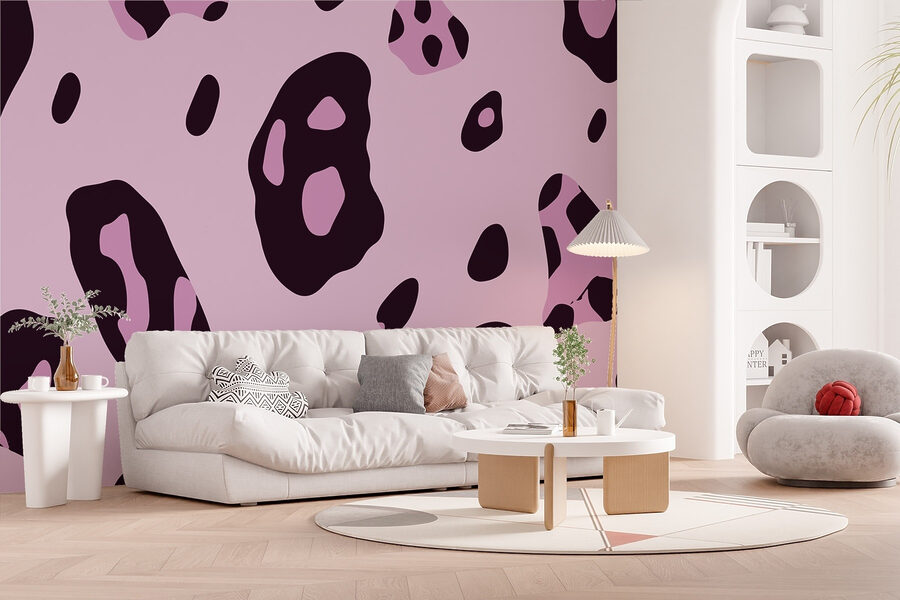 Motif tacheté violet et noir