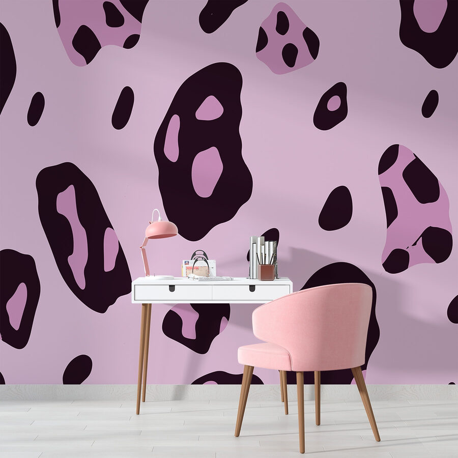 Motif tacheté violet et noir