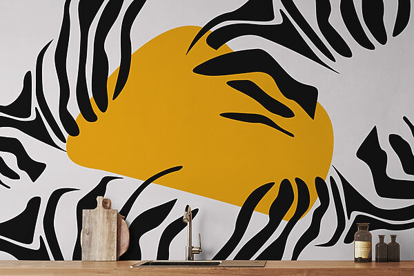 Motif rayé jaune et noir Motif rayé jaune et noir
