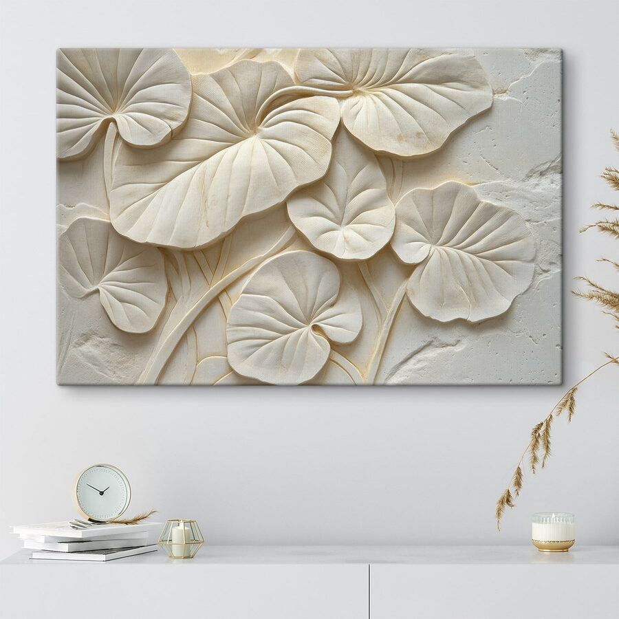 Feuilles texturées dans des tons doux