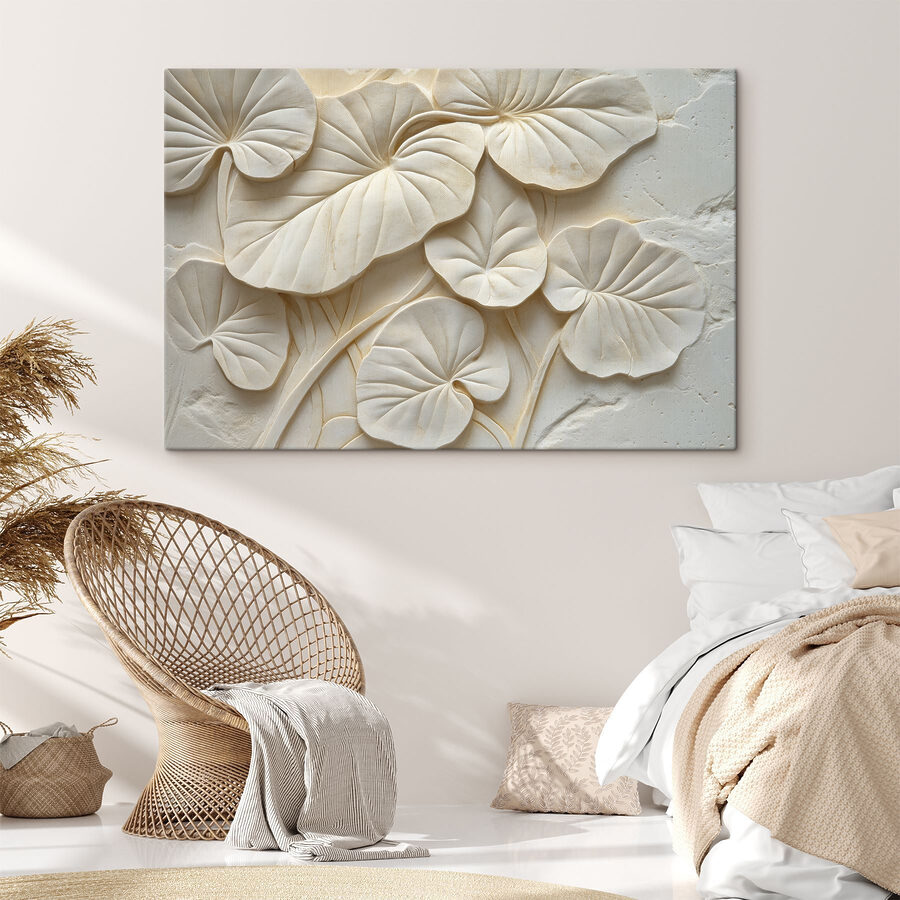 Feuilles texturées dans des tons doux