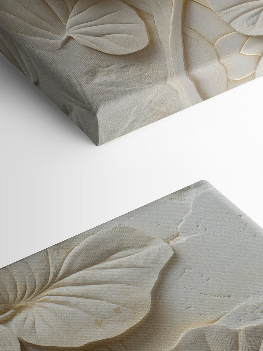 Feuilles texturées dans des tons doux
