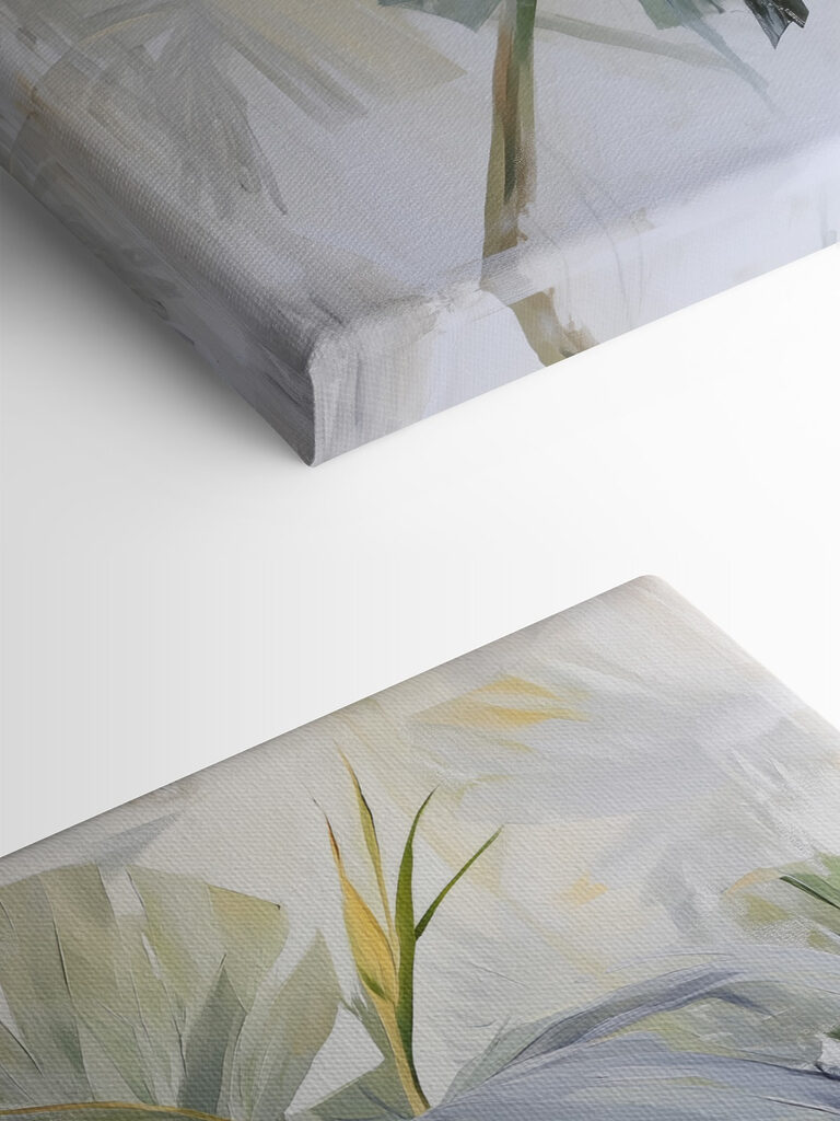 Painting of palm leaves