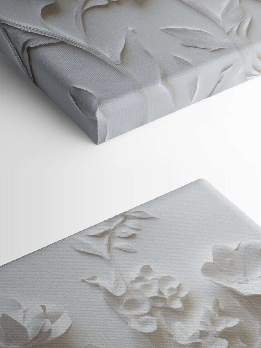 Mur blanc avec fleurs Mur blanc avec fleurs