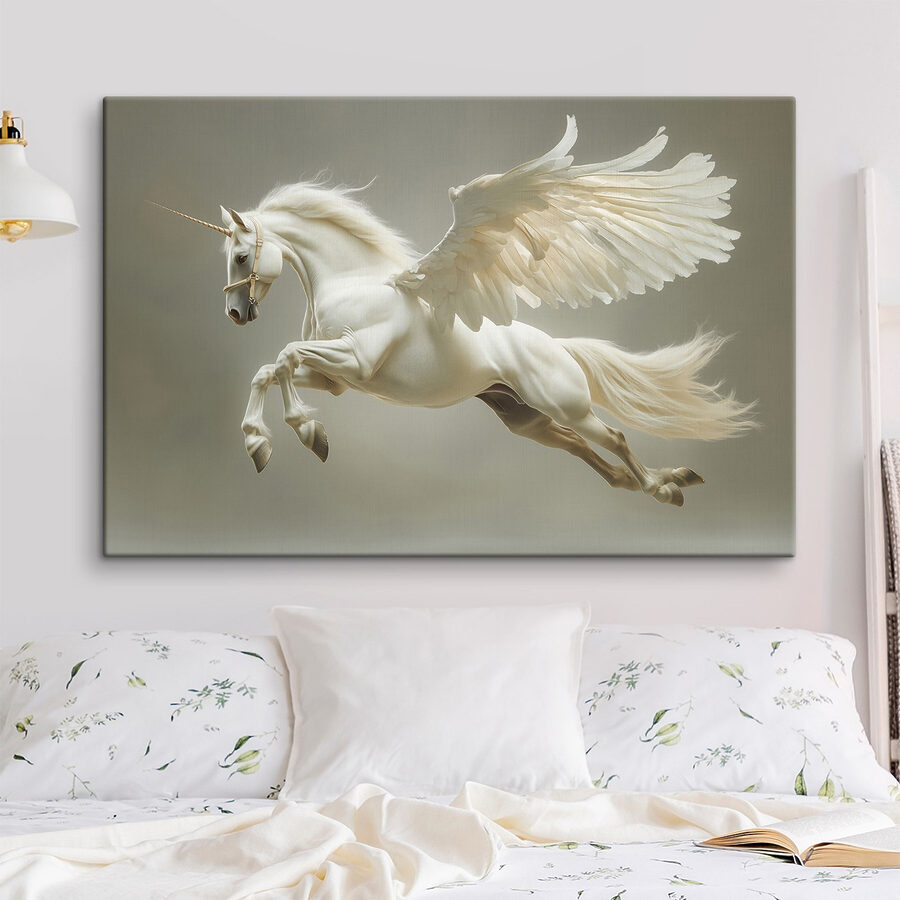 Cheval blanc avec des ailes