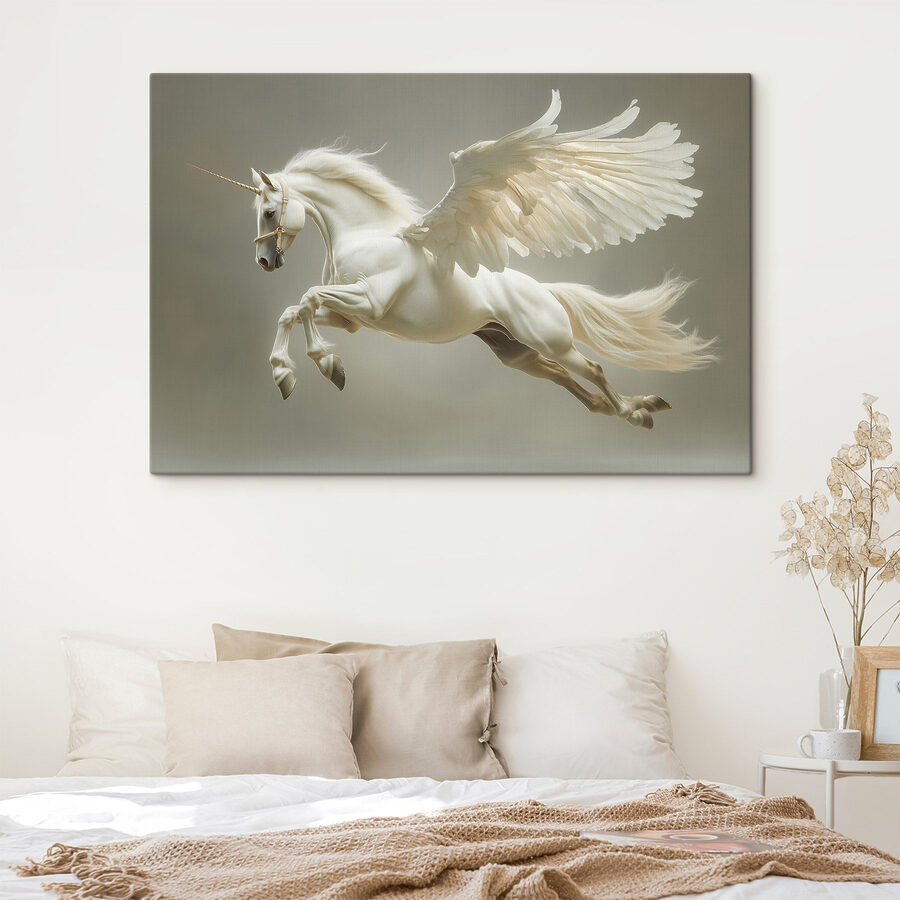 Cheval blanc avec des ailes