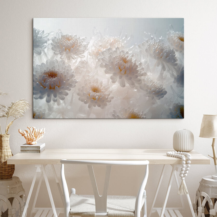 Groupe de fleurs blanches