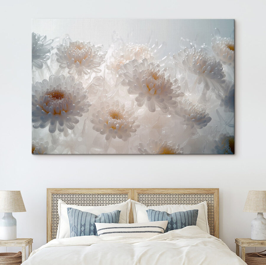Groupe de fleurs blanches