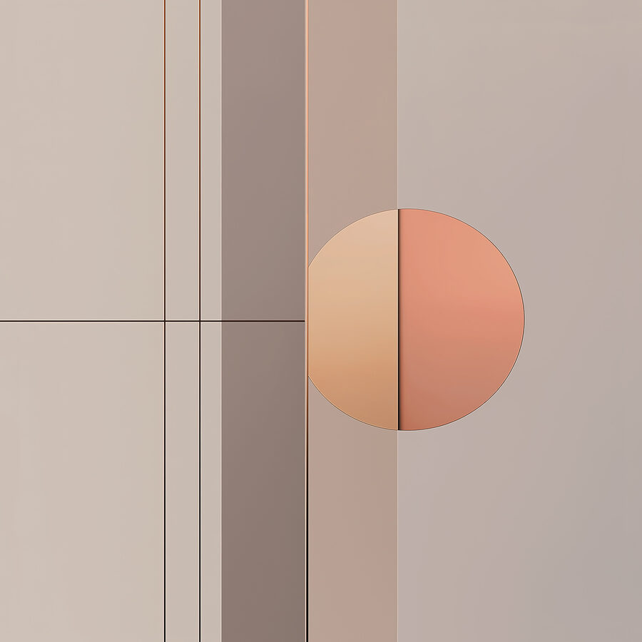 Mur avec un cercle et une ligne Mur avec un cercle et une ligne