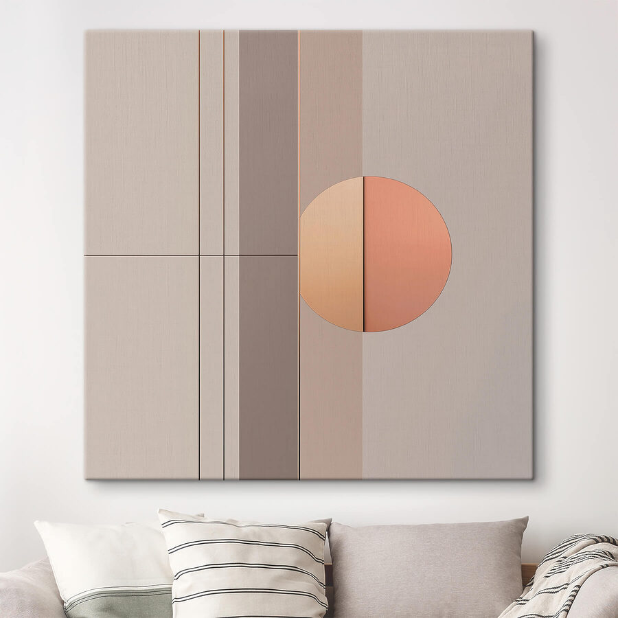 Mur avec un cercle et une ligne Mur avec un cercle et une ligne