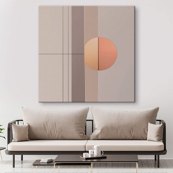 Mur avec un cercle et une ligne Mur avec un cercle et une ligne