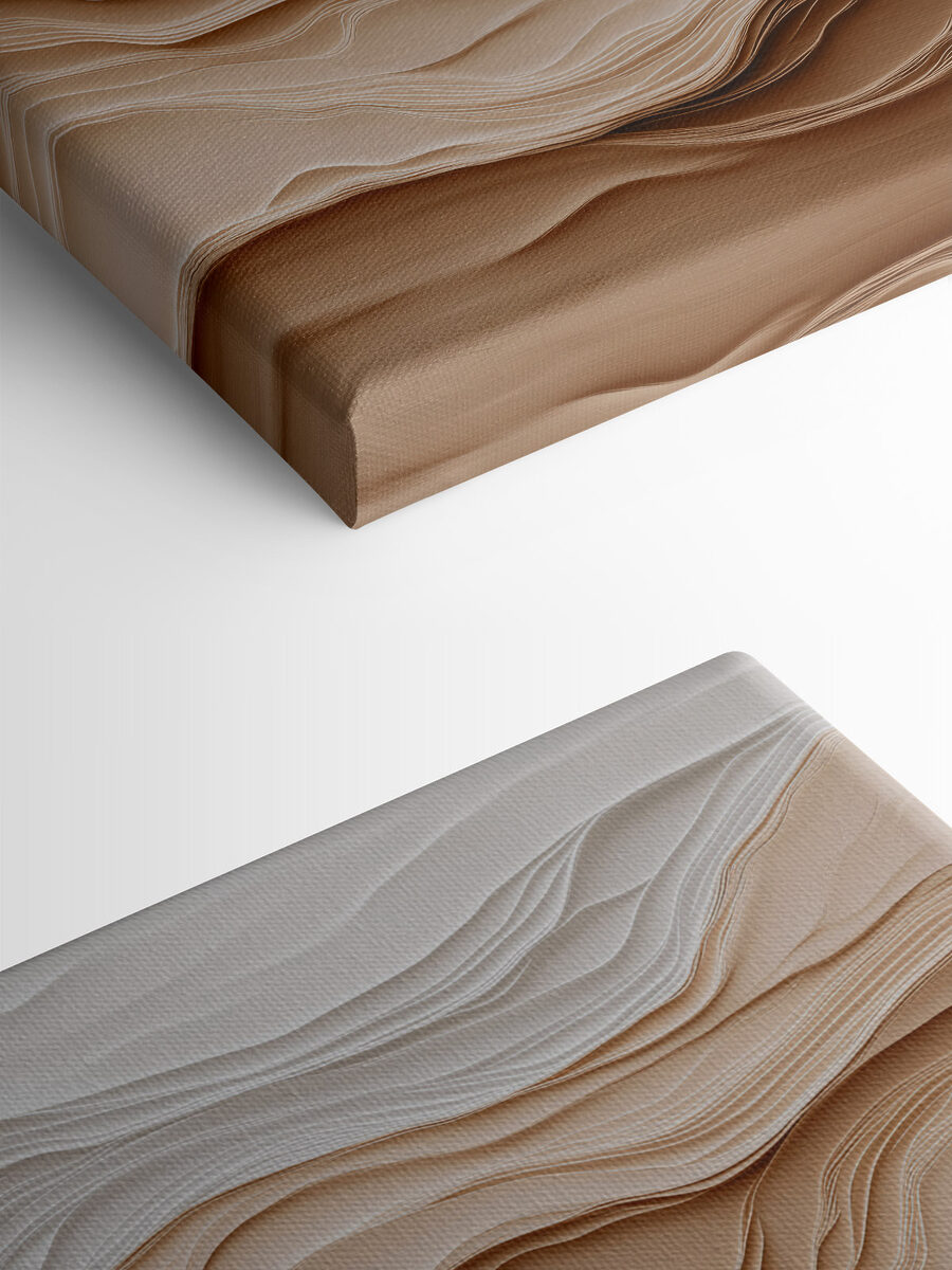 Formes découpées en papier blanc et brun