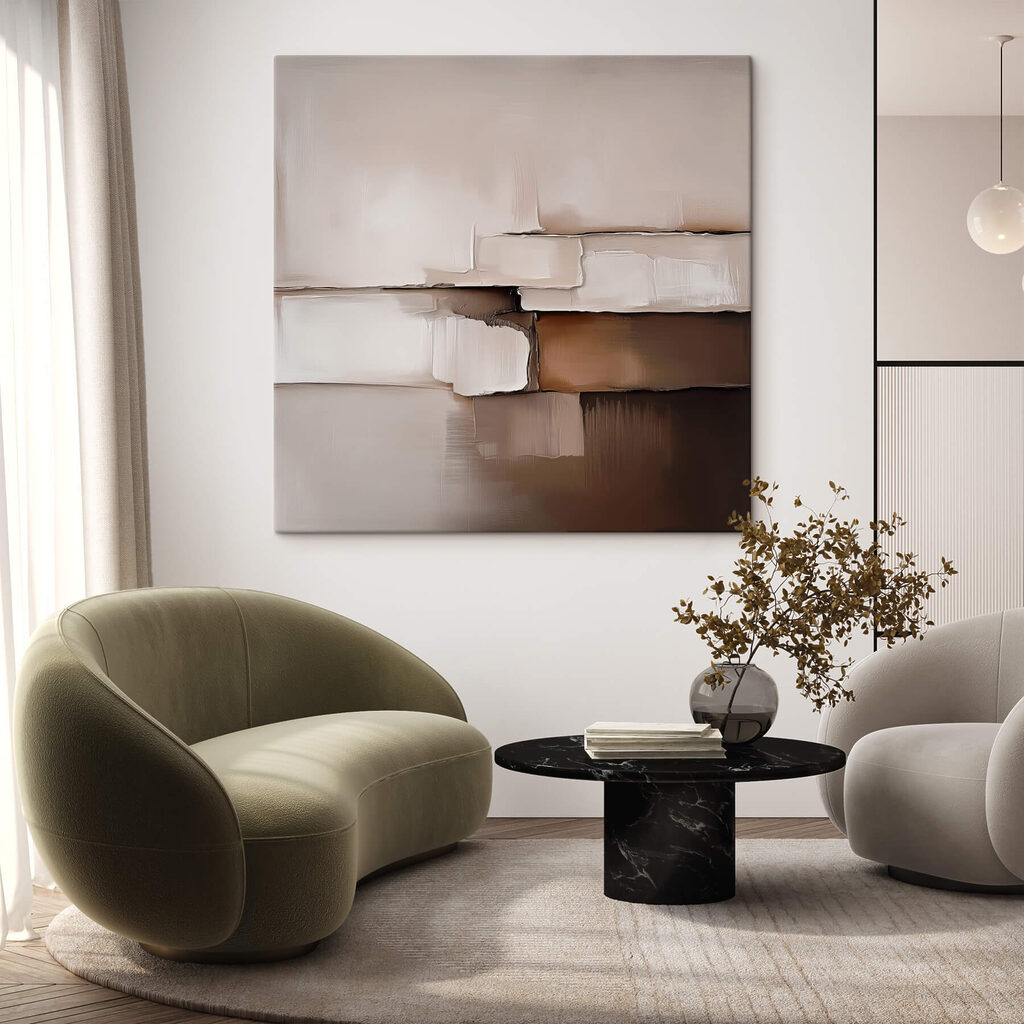 Abstract layers of neutral tones