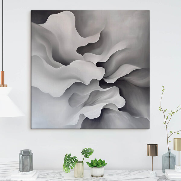 Art abstrait blanc et gris Art abstrait blanc et gris