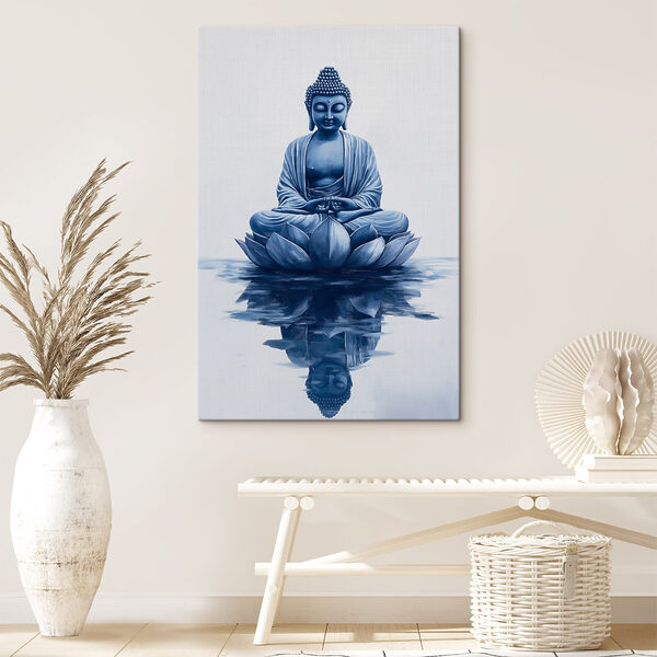 Statue d'une personne assise sur une fleur de lotus Statue d'une personne assise sur une fleur de lotus