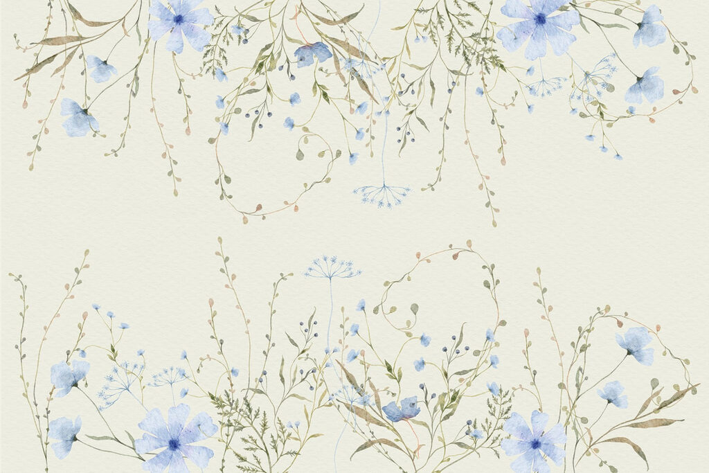 Aquarelle de fleurs et de feuilles Aquarelle de fleurs et de feuilles