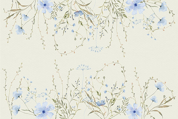 Aquarelle de fleurs et de feuilles Aquarelle de fleurs et de feuilles