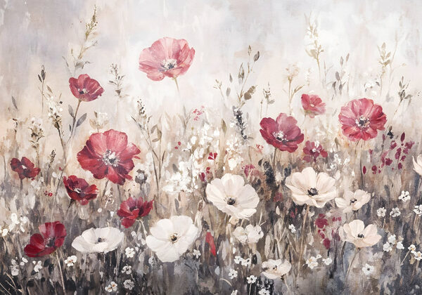 Peinture de fleurs dans un champ Peinture de fleurs dans un champ