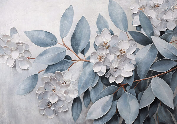 Peinture de fleurs et de feuilles w08437p 600x420 - Peinture de fleurs et de feuilles