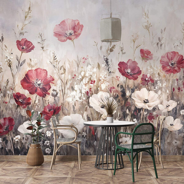 Peinture de fleurs dans un champ Peinture de fleurs dans un champ
