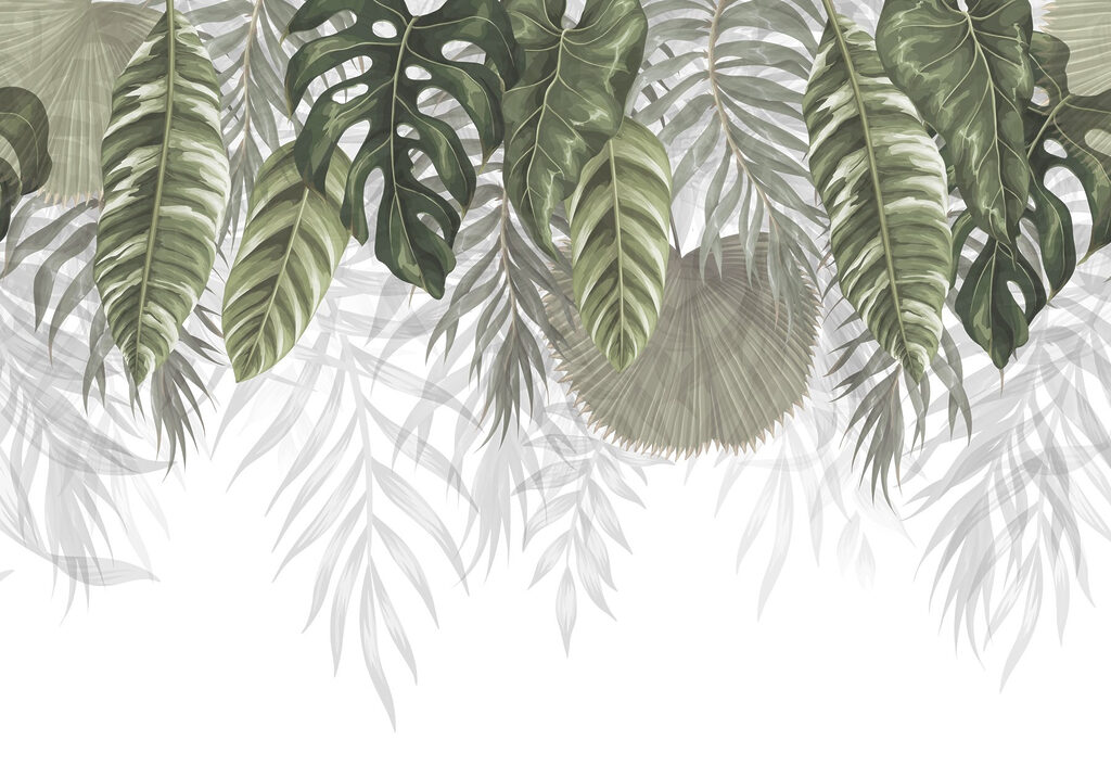 Rangée de feuilles vertes Rangée de feuilles vertes