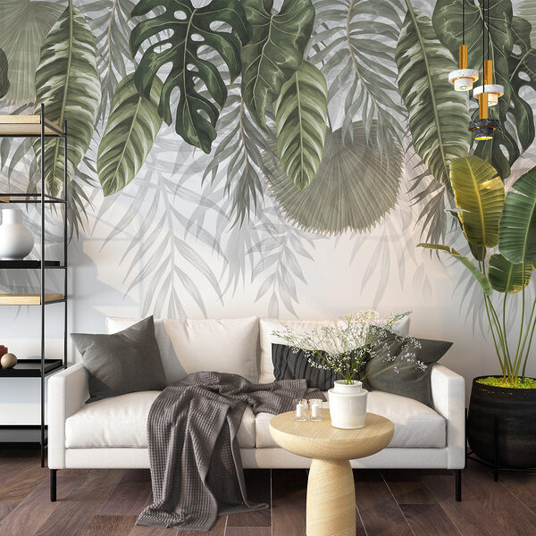 Rangée de feuilles vertes Rangée de feuilles vertes