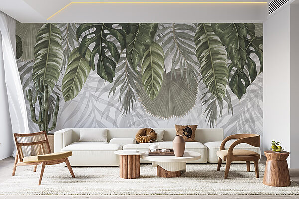 Rangée de feuilles vertes Rangée de feuilles vertes