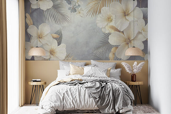 Fleurs et feuilles blanches Fleurs et feuilles blanches