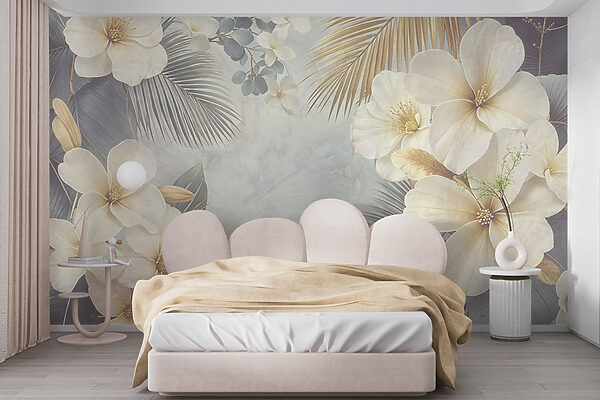 Fleurs et feuilles blanches Fleurs et feuilles blanches