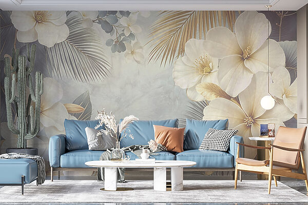 Fleurs et feuilles blanches Fleurs et feuilles blanches