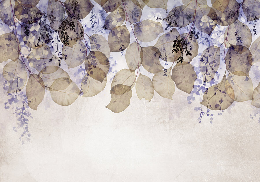 Feuilles délicates aux teintes douces