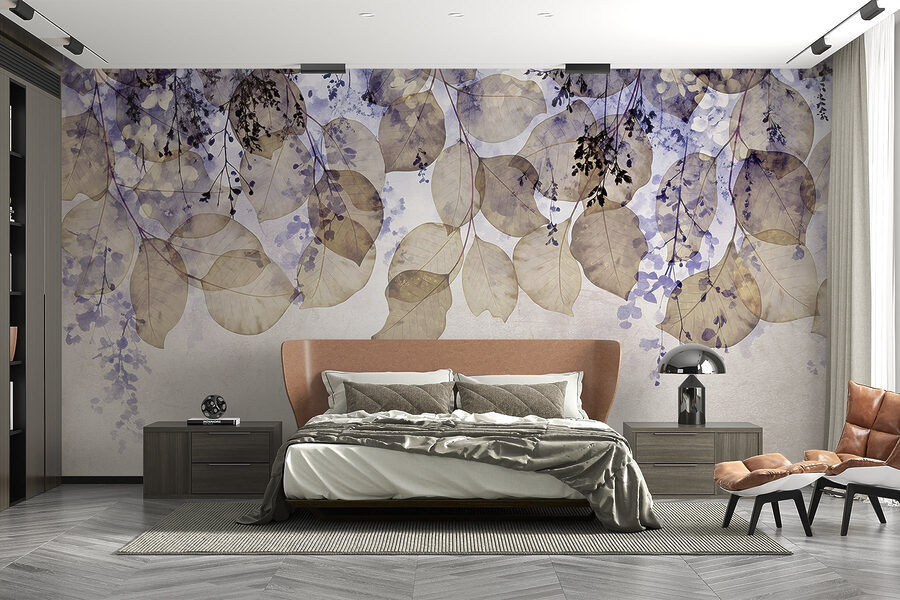 Feuilles délicates aux teintes douces