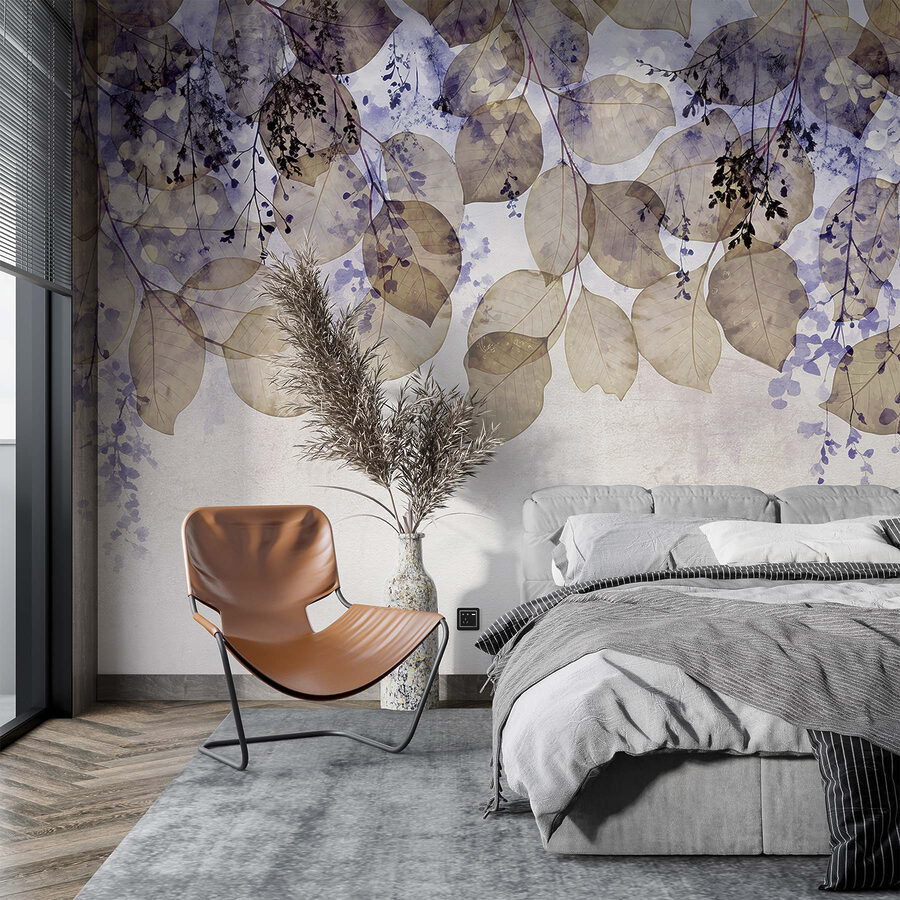 Feuilles délicates aux teintes douces