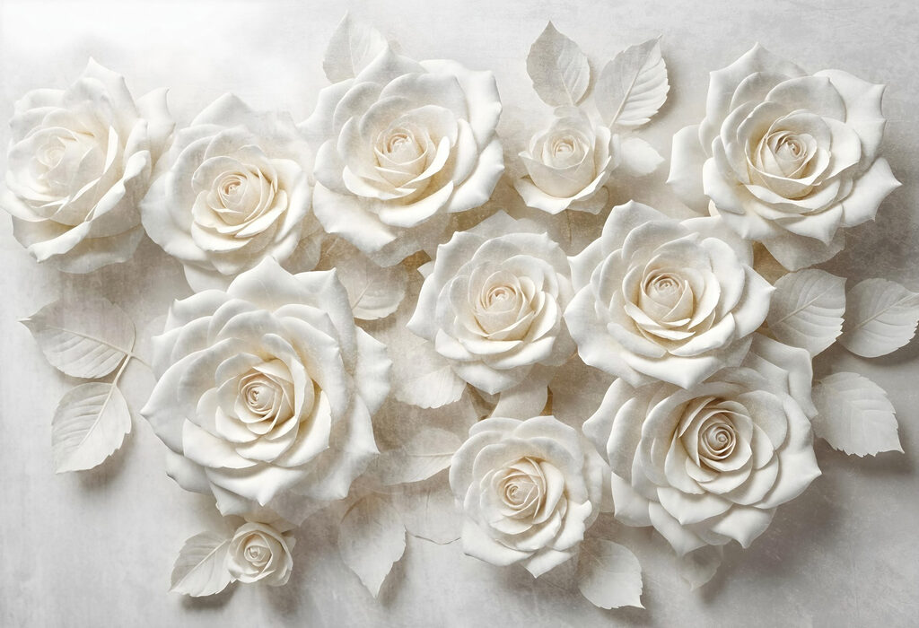 Groupe de roses blanches Groupe de roses blanches
