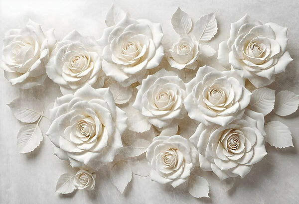 Groupe de roses blanches Groupe de roses blanches