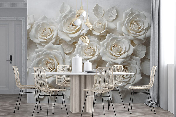 Groupe de roses blanches Groupe de roses blanches