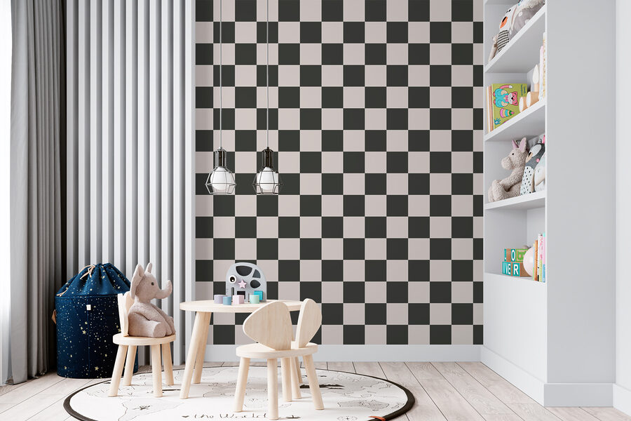 Motif à carreaux noir et blanc