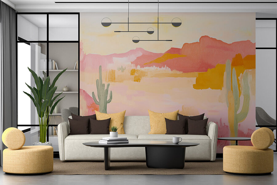 Peinture d'un paysage désertique